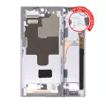 Mid-Frame Housing Compatible For Samsung Galaxy S22 Ultra 5G (International Version) (White)