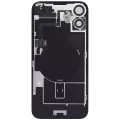 Back Glass With Steel Plate With Wireless NFC Charging MagSafe Magnet & Flashlight Flex Compatible For iPhone 16 (Used OEM Pull: Grade A) (Ultramarine)