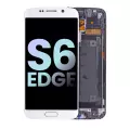 OLED Assembly With Frame Compatible For Samsung Galaxy S6 Edge (CDMA: Verizon / Sprint) (Service Pack) (White Pearl)
