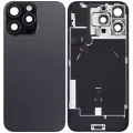 Back Glass With Steel Plate With Wireless NFC Charging MagSafe Magnet & Flashlight Flex Compatible For iPhone 16 Pro Max (Used OEM Pull: Grade A) (Black Titanium)