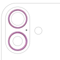 Back Camera Bezel Ring Only Compatible For iPhone 16 / 16 Plus (Pink) (2 Piece Set)