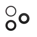 Back Camera Lens (Glass Only) With Adhesive Compatible For iPhone 16 Pro / 16 Pro Max (3 Piece Set) (Real Sapphire) (Premium) (10 Pack)