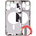 Mid-Frame Housing With Power And Volume Button Compatible For iPhone 15 Pro Max (International Version) (Aftermarket Plus) (Natural Titanium)