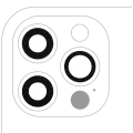 Back Camera Lens (Glass Only) With Adhesive Compatible For iPhone 12 Pro (3 Piece Set) (10 Pack) (Real Sapphire / Premium)
