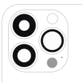 Back Camera Lens (Glass Only) With Adhesive Compatible For iPhone 13 Pro / 13 Pro Max (3 Piece Set) (10 Pack) (Real Sapphire) (Premium)
