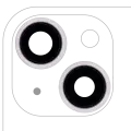 Back Camera Lens With Bracket  & Bezel Compatible For iPhone 13 / 13 Mini  ( 2 Piece) (Real Sapphire / Premium) (Pink)