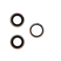 Back Camera Lens (Glass Only) With Adhesive Compatible For iPhone 12 Pro (3 Piece Set) (Real Sapphire / Premium) 