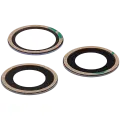 Back Camera Lens (Glass Only) With Adhesive Compatible For iPhone 12 Pro (3 Piece Set) (Real Sapphire / Premium) 