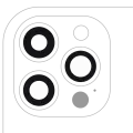 Back Camera Lens (Glass Only) With Adhesive Compatible For iPhone 12 Pro Max (3 Piece Set) (Aftermarket Plus) (10 Pack)
