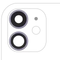 Back Camera Lens With Bracket  & Bezel Compatible For iPhone  11 ( 2 Piece) (Real Sapphire / Premium) (Purple)