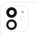 Back Camera Lens With Bracket & Bezel Compatible For iPhone 12 / 12 Mini (Black) (Real Sapphire / Premium)