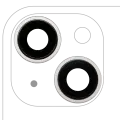 Back Camera Lens With Bracket & Bezel Compatible For iPhone 14 / 14 Plus (2 Piece Set) (Premium) (Starlight)