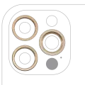 Back Camera Bezel Ring Only Compatible For iPhone 12 Pro (Gold) (3 Piece Set)