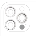 Back Camera Bezel Ring Only Compatible For iPhone 12 Pro (Silver) (3 Piece Set)