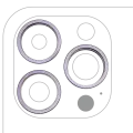 Back Camera Bezel Ring Only Compatible For iPhone 14 Pro / 14 Pro Max (Deep Purple) (3 Piece Set)