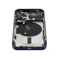 Back Housing W/ Small Pre-Installed Compatible For iPhone 15 Pro (US Version) (Used OEM Pull: Grade B) (Blue Titanium)