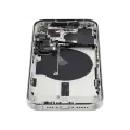 Back Housing W/ Small Pre-Installed Compatible For iPhone 15 Pro (US Version) (Used OEM Pull: Grade B) (White Titanium)