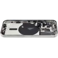 Back Housing W/ Small Pre-Installed Compatible For iPhone 15 Pro (US Version) (Used OEM Pull: Grade B) (White Titanium)