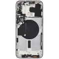 Back Housing W/ Small Pre-Installed Compatible For iPhone 15 Pro Max (US Version) (Used OEM Pull: Grade A) (White Titanium)
