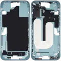Mid-Frame Housing With Power And Volume Button Compatible For iPhone 16 Plus (US Version) (Used OEM Pull: Grade A) (Teal)