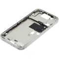 Mid-Frame Housing With Power And Volume Button Compatible For iPhone 16 Pro (US Version) (Used OEM Pull: Grade A) (White Titanium)