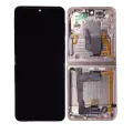 Inner OLED Assembly With Frame Compatible For Samsung Galaxy Z Flip 4 5G (US & International) (Used OEM Pull: Grade B/C) (Pink Gold)