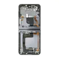 Inner OLED Assembly With Frame Compatible For Samsung Galaxy Z Flip 4 5G (US & International) (Used OEM Pull: Grade B/C) (Graphite)