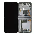 Inner OLED Assembly With Frame Compatible For Samsung Galaxy Z Flip 4 5G (US & International) (Used OEM Pull: Grade B/C) (Graphite)