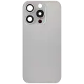 Back Glass With Steel Plate With MagSafe Magnet Pre-Installed Compatible For iPhone 15 Pro (No Logo) (Natural Titanium)