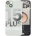 Back Glass With Steel Plate With MagSafe Magnet Pre-Installed Compatible For iPhone 15 Plus (No Logo) (Green)