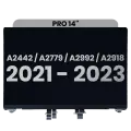 Complete LCD Display Assembly For MacBook Pro 14" (A2442 / Late 2021) / (A2779 / Late 2023 ) / (A2918 / Late 2023) (Used OEM Pull: Grade B) (Space Gray)