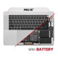 Top Case Assembly (With Battery And Keyboard) Compatible For MacBook Pro 15" Touch Bar (A1990 / Late 2018 / Early 2019) (Silver) (US English)
