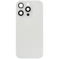 Back Glass With Steel Plate With MagSafe Magnet Pre-Installed Compatible For iPhone 16 Pro (No Logo) (White Titanium)