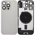 Back Glass With Steel Plate With MagSafe Magnet Pre-Installed Compatible For iPhone 16 Pro (No Logo) (Natural Titanium)