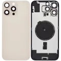 Back Glass With Steel Plate With MagSafe Magnet Pre-Installed Compatible For iPhone 16 Pro Max (No Logo) (Desert Titanium)