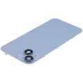 Back Glass With Steel Plate With Wireless NFC Charging MagSafe Magnet & Flashlight Flex Compatible For iPhone 14 (Used OEM Pull: Grade A) (Blue)