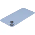 Back Glass With Steel Plate With Wireless NFC Charging MagSafe Magnet & Flashlight Flex Compatible For iPhone 14 Plus (Used OEM Pull: Grade A) (Blue)