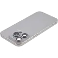 Back Housing W/ Small Pre-Installed Compatible For iPhone 15 Pro (International Version) (Used OEM Pull: Grade A) (Natural Titanium)