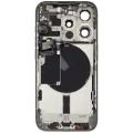 Back Housing W/ Small Pre-Installed Compatible For iPhone 15 Pro (International Version) (Used OEM Pull: Grade A) (Natural Titanium)