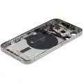 Back Housing W/ Small Pre-Installed Compatible For iPhone 15 Pro (International Version) (Used OEM Pull: Grade A) (Natural Titanium)