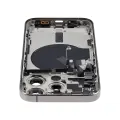 Back Housing W/ Small Pre-Installed Compatible For iPhone 15 Pro (International Version) (Used OEM Pull: Grade A) (Natural Titanium)