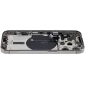 Back Housing W/ Small Pre-Installed Compatible For iPhone 15 Pro (International Version) (Used OEM Pull: Grade A) (Natural Titanium)