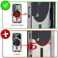 Back Housing W/ Small Pre-Installed Compatible For iPhone 15 Pro (International Version) (Used OEM Pull: Grade A) (Natural Titanium)
