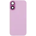 Back Glass With Steel Plate With Wireless NFC Charging MagSafe Magnet & Flashlight Flex Compatible For iPhone 16 (Used OEM Pull: Grade B) (Pink)