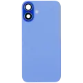 Back Glass With Steel Plate With Wireless NFC Charging MagSafe Magnet & Flashlight Flex Compatible For iPhone 16 Plus (Used OEM Pull: Grade B) (Ultramarine)