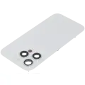 Back Glass With Steel Plate With Wireless NFC Charging MagSafe Magnet & Flashlight Flex Compatible For iPhone 16 Pro (Used OEM Pull: Grade B) (White Titanium)