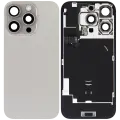 Back Glass With Steel Plate With Wireless NFC Charging MagSafe Magnet & Flashlight Flex Compatible For iPhone 16 Pro (Used OEM Pull: Grade B) (Natural Titanium)