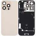 Back Glass With Steel Plate With Wireless NFC Charging MagSafe Magnet & Flashlight Flex Compatible For iPhone 16 Pro (Used OEM Pull: Grade B) (Desert Titanium)