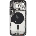 Back Housing W/ Small Pre-Installed Compatible For iPhone 15 Pro Max (International Version) (Used OEM Pull: Grade A) (Black Titanium)