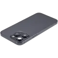 Back Housing W/ Small Pre-Installed Compatible For iPhone 15 Pro Max (International Version) (Used OEM Pull: Grade A) (Black Titanium)